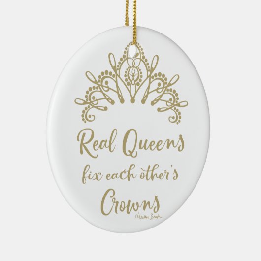 クイーン実在ズが互いの王冠のオーナメントを修正 セラミックオーナメント (右)