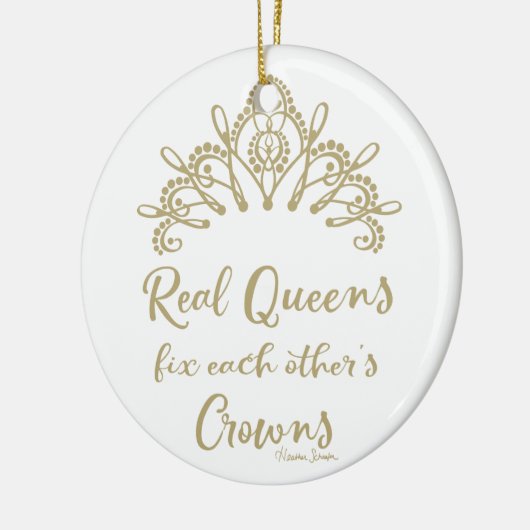 クイーン実在ズが互いの王冠のオーナメントを修正 セラミックオーナメント (左)