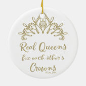 クイーン実在ズが互いの王冠のオーナメントを修正 セラミックオーナメント (裏面)