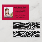 クイーン王室のビジネスカード「Gems & Sparkle」 名刺 (正面/裏面)