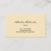 クイーン王室のビーローレルリースロゴ美しいサロン 名刺 (裏面)