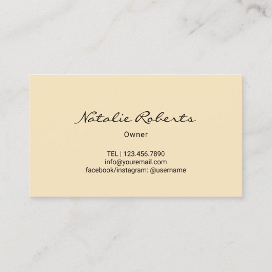 クイーン王室のビーローレルリースロゴ美しいサロン 名刺 (裏面)