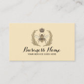 クイーン王室のビーローレルリースロゴ美しいサロン 名刺 (正面)