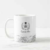 クイーン王室のビーローレルリースヴィンテージフローラ  コーヒーマグカップ (左)