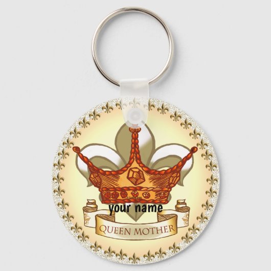 クイーン王室のマザーカスタムキーチェーン キーホルダー (正面)