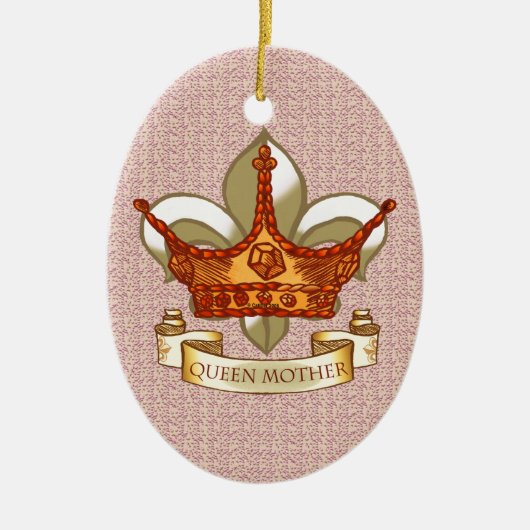 クイーン王室のマザーカスタム セラミックオーナメント (正面)