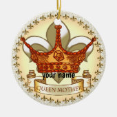 クイーン王室のマザー名前をカスタムする セラミックオーナメント (正面)