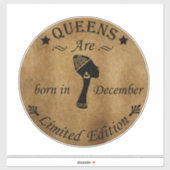 クイーン生まれは12月の誕生日 シール (シート)