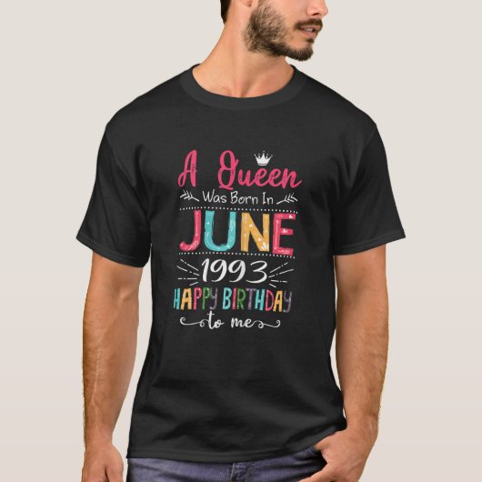 クイーン生まれは1993年6月29誕生日にギルのために Tシャツ (正面)