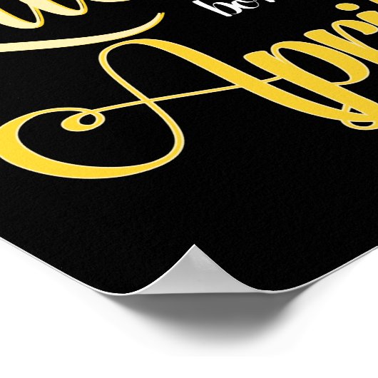 クイーン生まれは4月の女性の女の子の誕生日 ポスター (角)