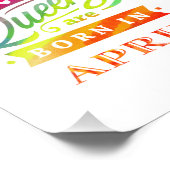 クイーン生まれは4月の誕生日プレゼント フォトプリント (角)