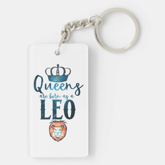 クイーン生まれはLEO〔占星術の〕十二宮図のサインとして7月威厳がある キーホルダー (裏面)