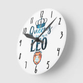 クイーン生まれはLEO〔占星術の〕十二宮図のサインとして7月威厳がある ラウンド壁時計 (傾斜)