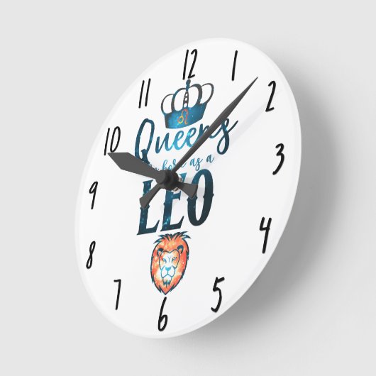 クイーン生まれはLEO〔占星術の〕十二宮図のサインとして7月威厳がある ラウンド壁時計 (傾斜)