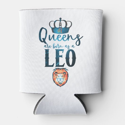 クイーン生まれはLEO〔占星術の〕十二宮図のサインとして7月威厳がある 缶クーラー (正面)