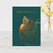 クイーン誕生日カード カード (黄色い花)