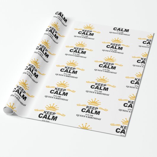 クイーン誕生日ラッピング紙 ラッピングペーパー (アンロールド)
