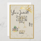 クイーン誕生日招待状 招待状 (正面/裏面)