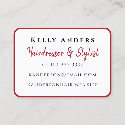 クイーン遊ズのフェミニン美容師 名刺 (裏面)