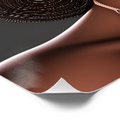 クイーン頭が切れるオーバーンブラウンヘアブラックメラニンアフロロ ポスター (コーナー)