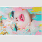 クイーン鮮やか抽象芸術アポップ・アートのートデクページ 薄葉紙 (正面)