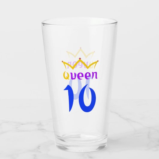 クイーン10 タンブラーグラス (裏面)
