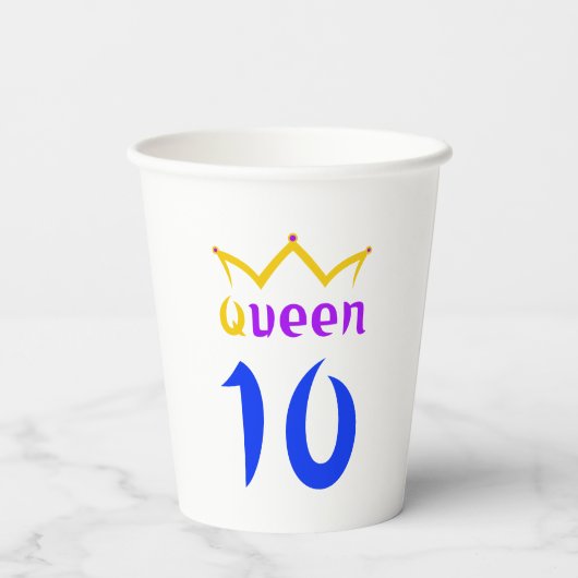 クイーン10 紙コップ (裏面)