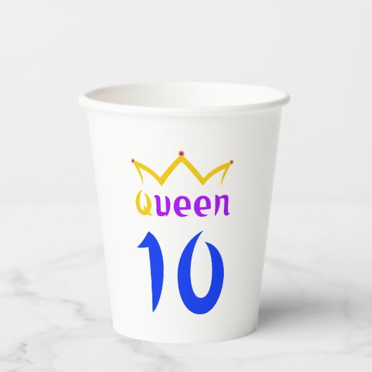 クイーン10 紙コップ (正面)