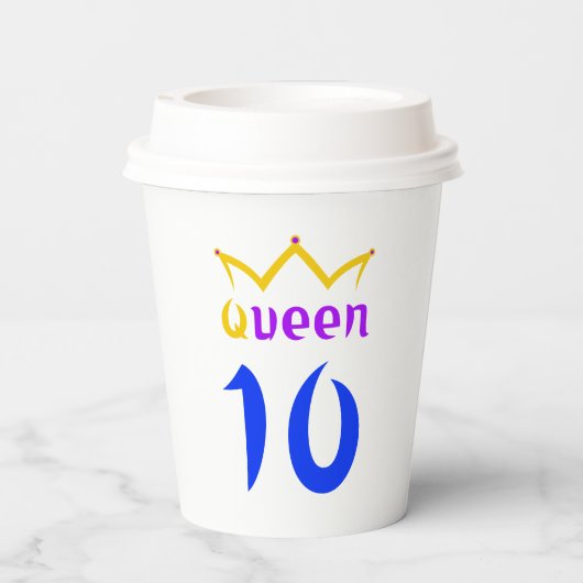 クイーン10 紙コップ (裏面)