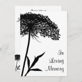 クイーン・アンズ・レースの葬儀・追悼式のお知らせ 招待状 (正面/裏面)