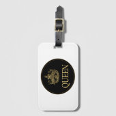 クイーン・アンド・クラウン・エンブレム ラゲッジタグ (正面縦)