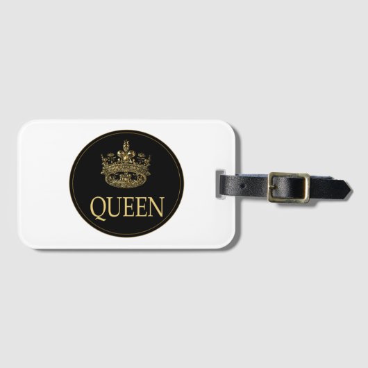 クイーン・アンド・クラウン・エンブレム ラゲッジタグ (正面横)