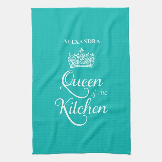 クイーン・オブ・ザ・キッチンカスタム キッチンタオル (縦)