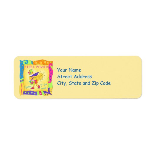 クイーン・オブ・ザ・狩りショッピングシック・パワー・アドレス ラベル (正面)