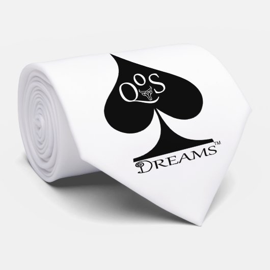 クイーン・オブ・スペードネックタイブラックオンホワイトQoS夢 ネクタイ (ロール)