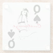 クイーン・オブ・スペードビキニガールThunder_Cove ガラスコースター (裏面)