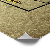 クイーン・オブ・スペードヴィンテージスタイルトランプ ポスター (角)