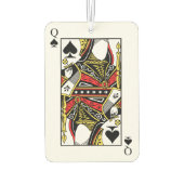 クイーン・オブ・スペード – 画像の追加 カーエアーフレッシュナー (裏面)