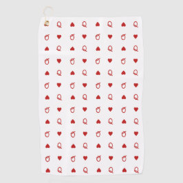 クイーン・オブ・ハートクイーンオブザコースバレンタイン ゴルフタオル