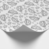 クイーン・オブ・ハートシルバークラウンtiarasギフトラップ ラッピングペーパー (角)