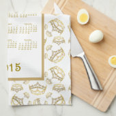 クイーン・オブ・ハートティアラ2015年カレンダーキッチンタオル キッチンタオル (四つ折り)