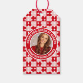 クイーン・オブ・ハートブライダルシャワー写真ありがとう ギフトタグ (正面)