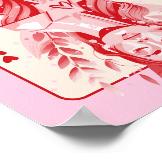 クイーン・オブ・ハート名門私立校風の・アート ポスター (角)