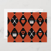 クイーン・オブ・ハート王室の・モチーフ ポストカード (正面/裏面)