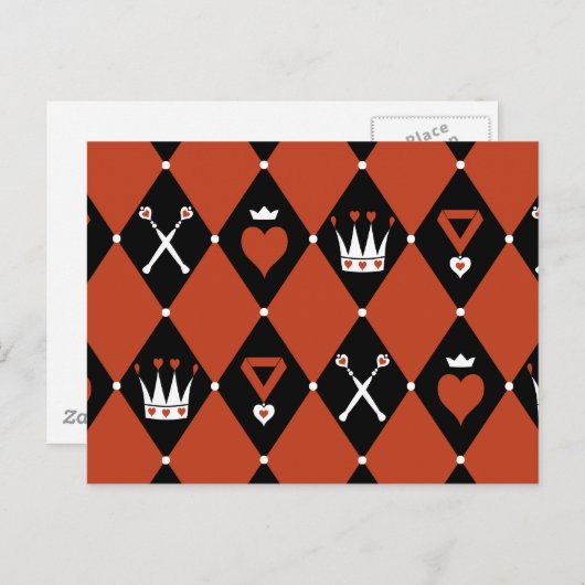 クイーン・オブ・ハート王室の・モチーフ ポストカード (正面/裏面)