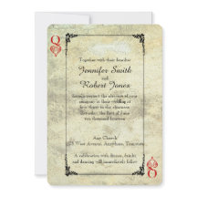 クイーン・オブ・ハート結婚式招待状