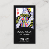 クイーン・オブ・ハート美容師美しいサロン#2 名刺 (正面)