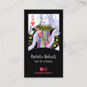 クイーン・オブ・ハート美容師美しいサロン#3 名刺 (正面)