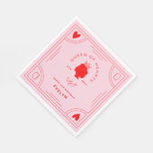 クイーン・オブ・ハート誕生日 スタンダードランチョンナプキン (角)