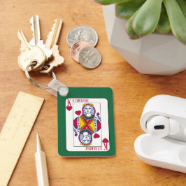 クイーン・オブ・ハート遊名前をカスタムするズ・カード キーホルダー